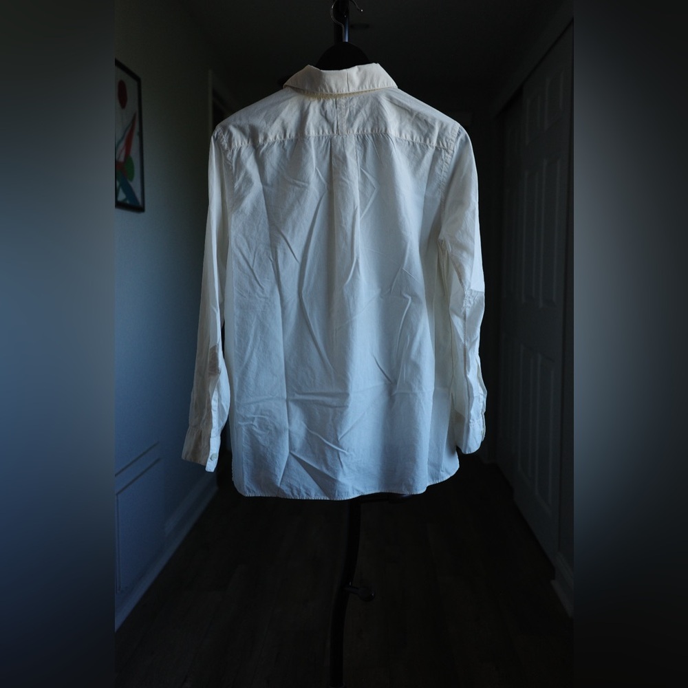 Elegant White Button Down Shirt for Women - Picture 2 of 3